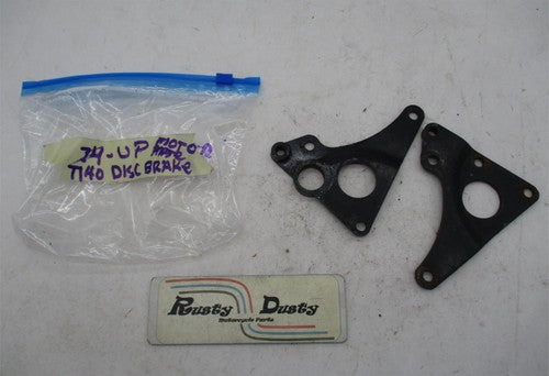 Vintage Triumph 1974 & Up T140 Disc Brake Motor Mounting Plates Bracke