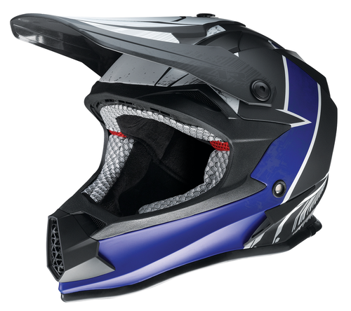 Z1R Youth F.I. Helmet - Fractal - MIPS Matte Black/Blue Large 0111-151
