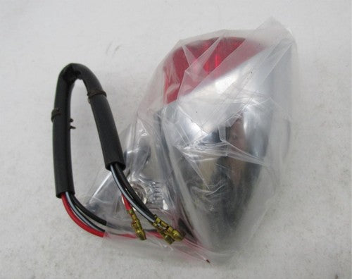 Harley Davidson V-Twin Chrome Hi-Glide Bullet Taillight Red Lens 33-00