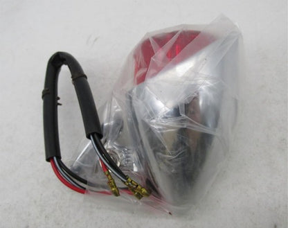 Harley Davidson V-Twin Chrome Hi-Glide Bullet Taillight Red Lens 33-00