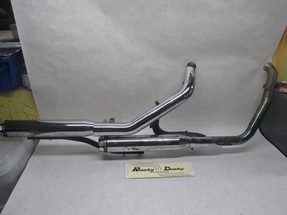 Harley Davidson Softail Rinehart Chrome Scalloped Exhaust System Assem