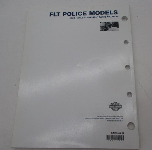 Harley Davidson Official Factory 2004 FLT Parts Catalog Police Models