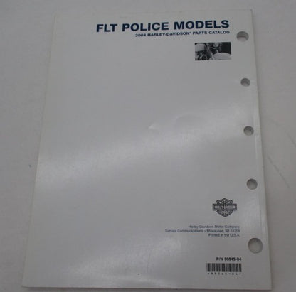 Harley Davidson Official Factory 2004 FLT Parts Catalog Police Models