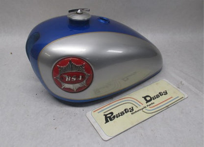 Original Repainted BSA Blue Silver Catalina Gas Fuel Tank Gold Star w/