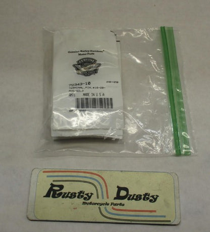 Lot of (8) Harley Davidson Genuine NOS Pin Terminals #16-20-AWG Gold 7