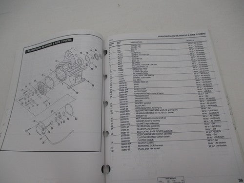 Harley Davidson Official Factory 1999 Dyna Model Parts Catalog 99439-9