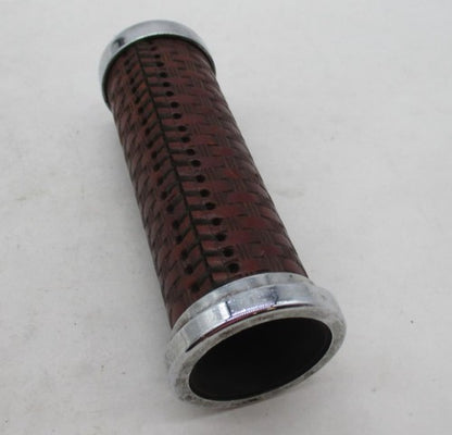 Harley Davidson Leather Waffle Weave Custom Wrapped Grip w/ "Norman" i