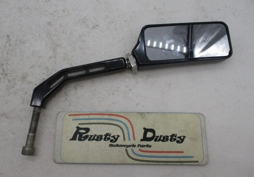 Slotted Black Custom Rectangular Right Side Rear View Custom Chopper M