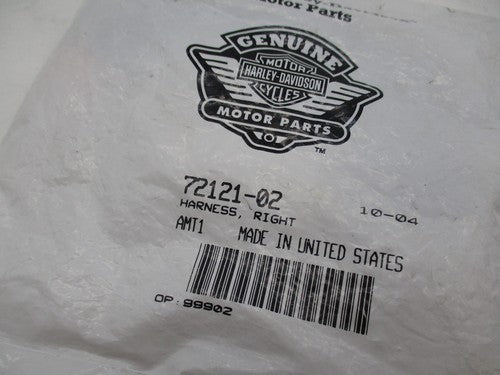 Harley Davidson Genuine NOS Right Wiring Harness 72121-02