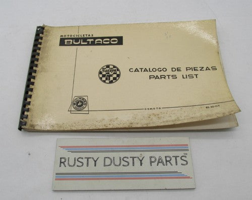 Bultaco Original Factory 1971 Sherpa T Parts List Catalog Book 80.32-1