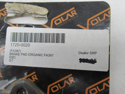 Harley Davidson XL Sportster Volar EBC Organic Brake Pad 1720-0020 FA3