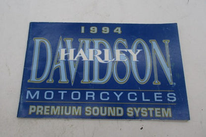 Harley Davidson Genuine 1994 Motorcycle Premium Sound System Manual 99