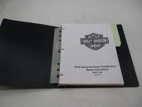 Harley Davidson Factory 2016 Pre Delivery & Set Up Manual Instructions