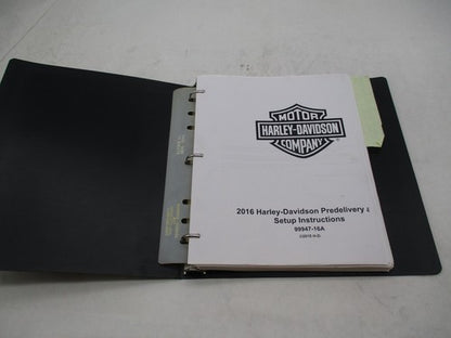 Harley Davidson Factory 2016 Pre Delivery & Set Up Manual Instructions