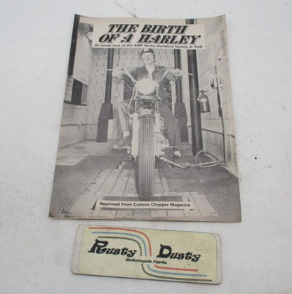 AMF Harley Brochure "The Birth of a Harley" Reprinted Custom Chopper M