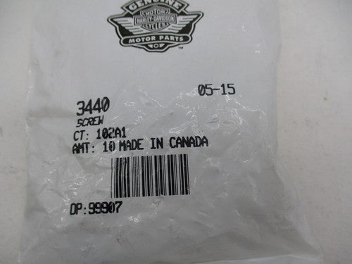 Lot of 9 Harley Davidson Genuine NOS Hex Head Screws 3440
