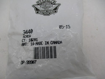 Lot of 9 Harley Davidson Genuine NOS Hex Head Screws 3440