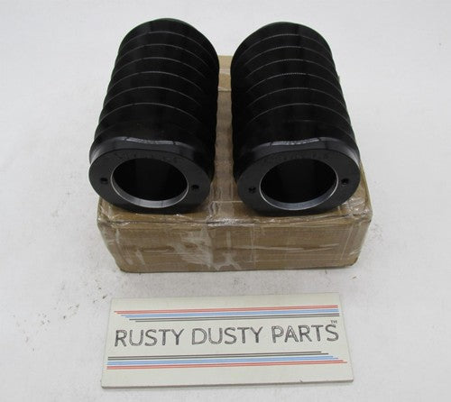 Pair of Harley Arlen Ness FLT FLHR FLST Black Metal Fork Gaiters Cover