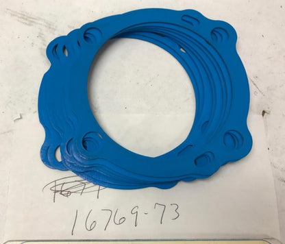 Lot (8) Harley Gaskets 16769-73 Blue Teflon Cylinder Head Gaskets, Iro