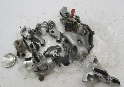 Large Mixed Lot of Vintage Motorcycle Hand Control Lever Brackets & Pe