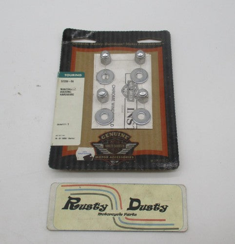 Harley Davidson Genuine NOS Chrome Windshield Docking Hardware Kit 572