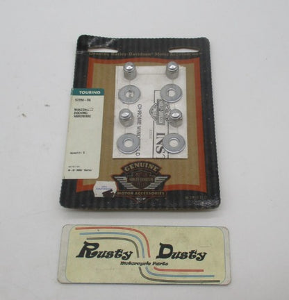 Harley Davidson Genuine NOS Chrome Windshield Docking Hardware Kit 572