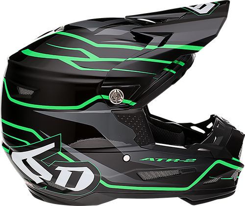 6D HELMETS ATR-2 Phase Helmet Black Green Large 122847