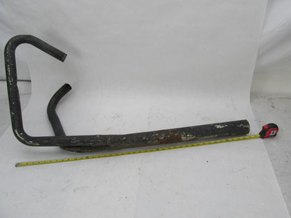 Vintage Triumph BSA British Motorcycle Black 2-into-1 Exhaust w/ Heade