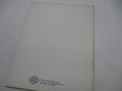 Harley Davidson Official 1991 Police Service Manual Supplement 99483-9