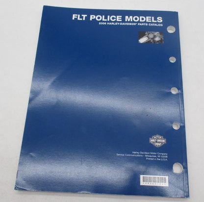 Harley Davidson Official Factory 2006 FLT Police Models Parts Catalog
