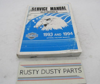 HarleyOfficial Factory 1993 and 1994 XLH  Sportster Service Manual Boo