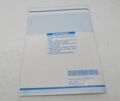 Suzuki Factory GSX750F Owner's Manual Book 99011-20C63-03A