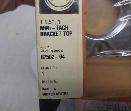 Harley Davidson Genuine NOS Chrome Top Mini Tach Bracket Top 1, 1.5" 6