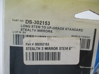Harley Drag Specialties Long Stem Up Grade Standard Stealth Mirrors DS