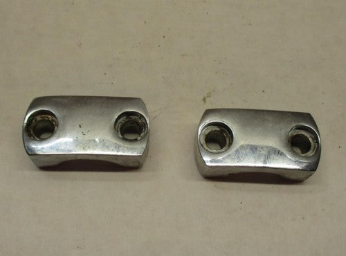 Pair of Harley Davidson Brake Clutch Control Chrome Handlebar Clamps