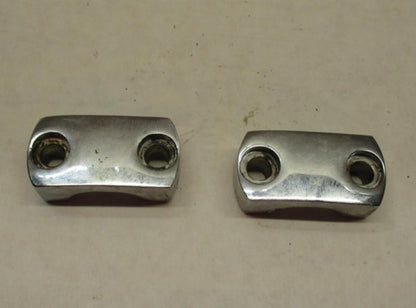 Pair of Harley Davidson Brake Clutch Control Chrome Handlebar Clamps