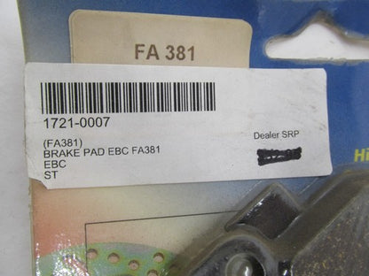 EBC NOS Organic Sintered Brake Pads Pad Set 1721-0007 FA381