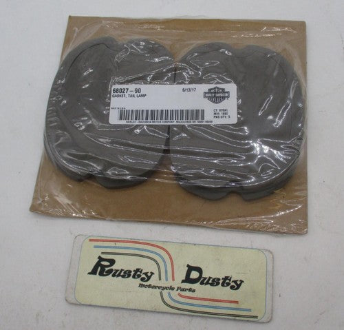 Lot of 4 Harley Davidson Genuine NOS Taillight Brake Lamp Gaskets 6802