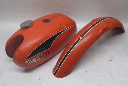 Original Paint 1971 Triumph 250 T25T Trailblazer T470 Gas Tank & Front