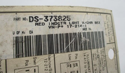 Harley K-Four Switches Red Indicator Light w/ Chrome Bezel DS-373825 1