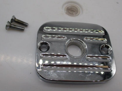 Harley Davidson Grooved Slotted Chrome Brake Master Cylinder Top Cover
