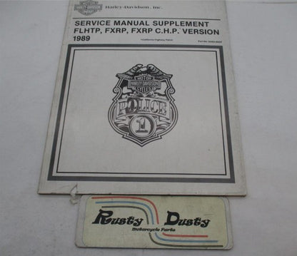 Harley Davidson Official 1989 Police Service Manual Supplement 99483-8