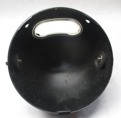 Harley Black Headlight Bucket 6" with Mounting Bracket Custom Chopper