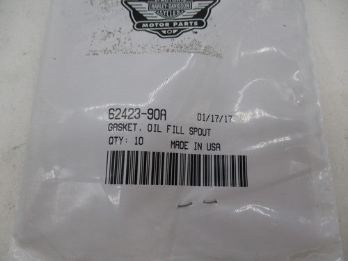 Harley Davidson Genuine NOS Oil Fill Spout Gaskets Pack of (10) 62423-