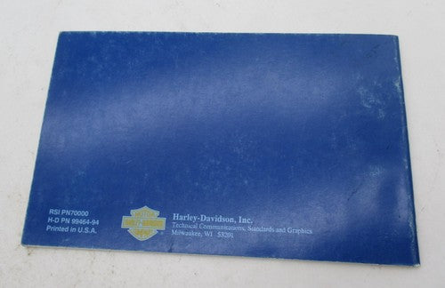 Harley Davidson Genuine 1994 Motorcycle Premium Sound System Manual 99