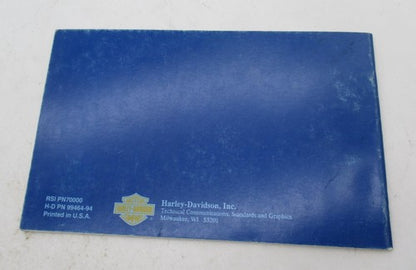 Harley Davidson Genuine 1994 Motorcycle Premium Sound System Manual 99