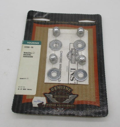 Harley Davidson Genuine NOS Chrome Windshield Docking Hardware Kit 572