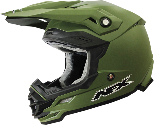 AFX FX-19R Solid Color Helmet Matte Olive Medium 0110-7041