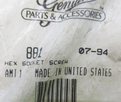 Lot of 2 Harley Davidson Genuine NOS Hex Socket Screws 881
