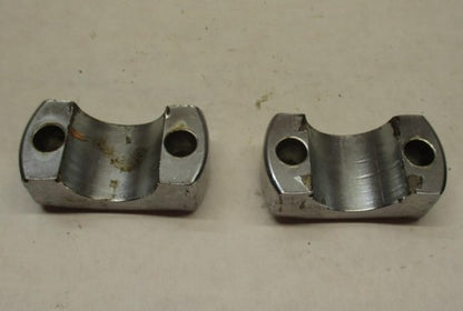Pair of Harley Davidson Brake Clutch Control Chrome Handlebar Clamps